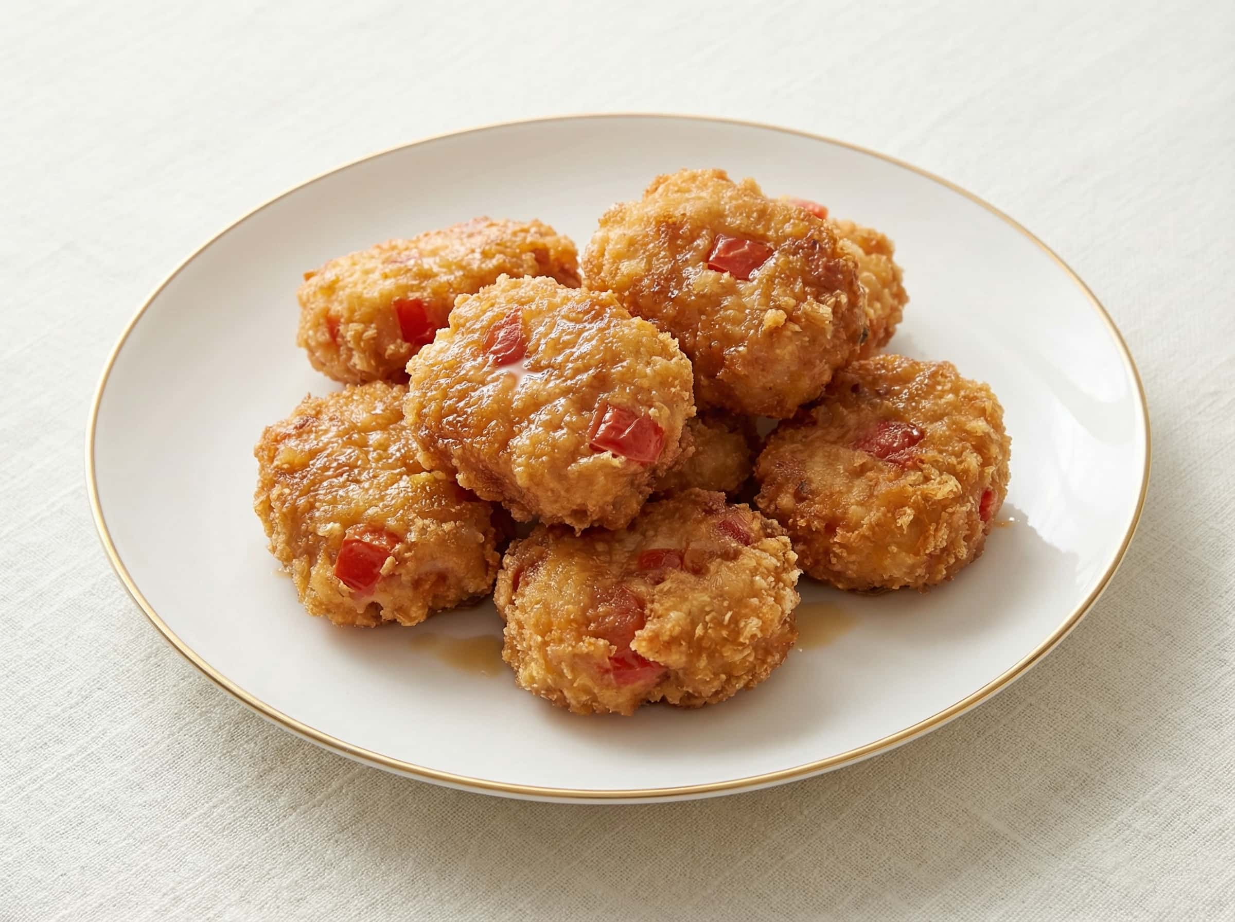 鶏ひき肉とトマトのめんつゆ一口から揚げ