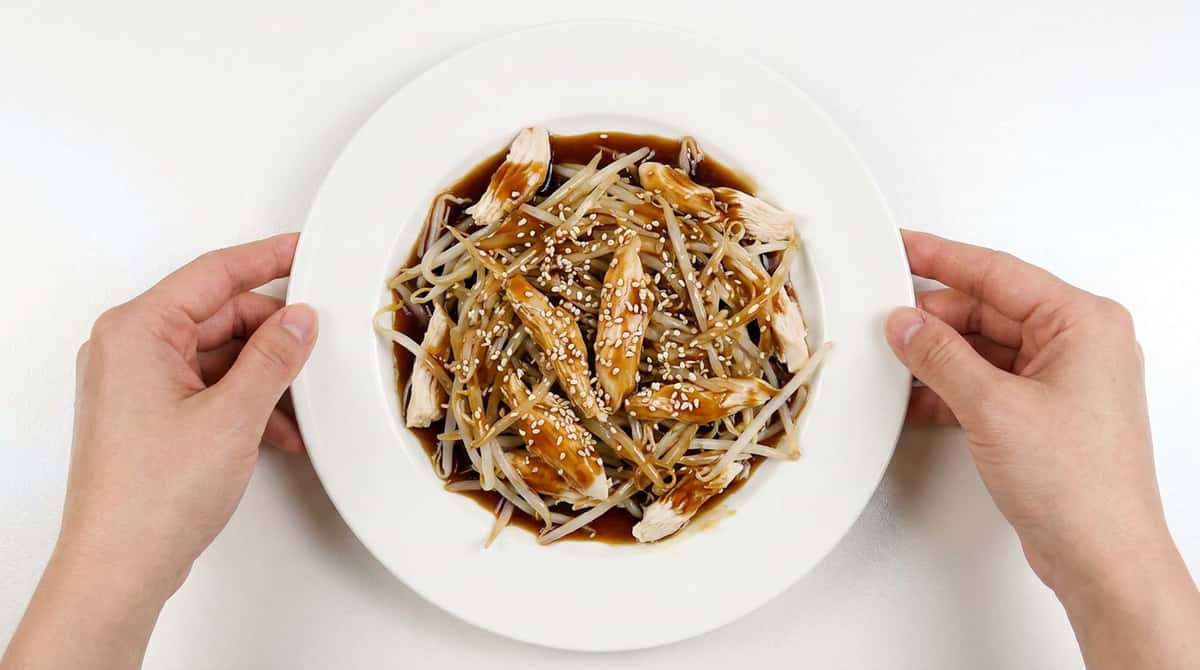 鶏ささみともやしの焼肉タレ和え（完成イメージ）