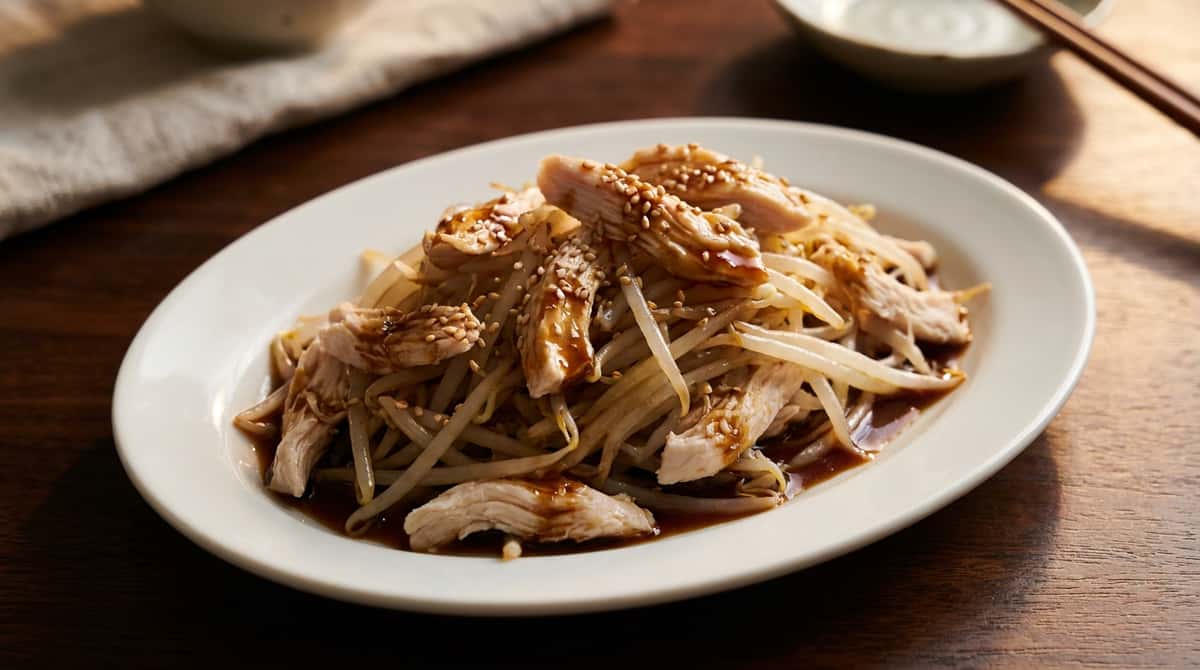 鶏ささみともやしの焼肉タレ和え（完成イメージ）