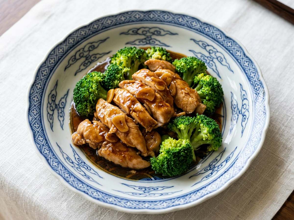 鶏ささみとブロッコリーのオイスターソース漬け