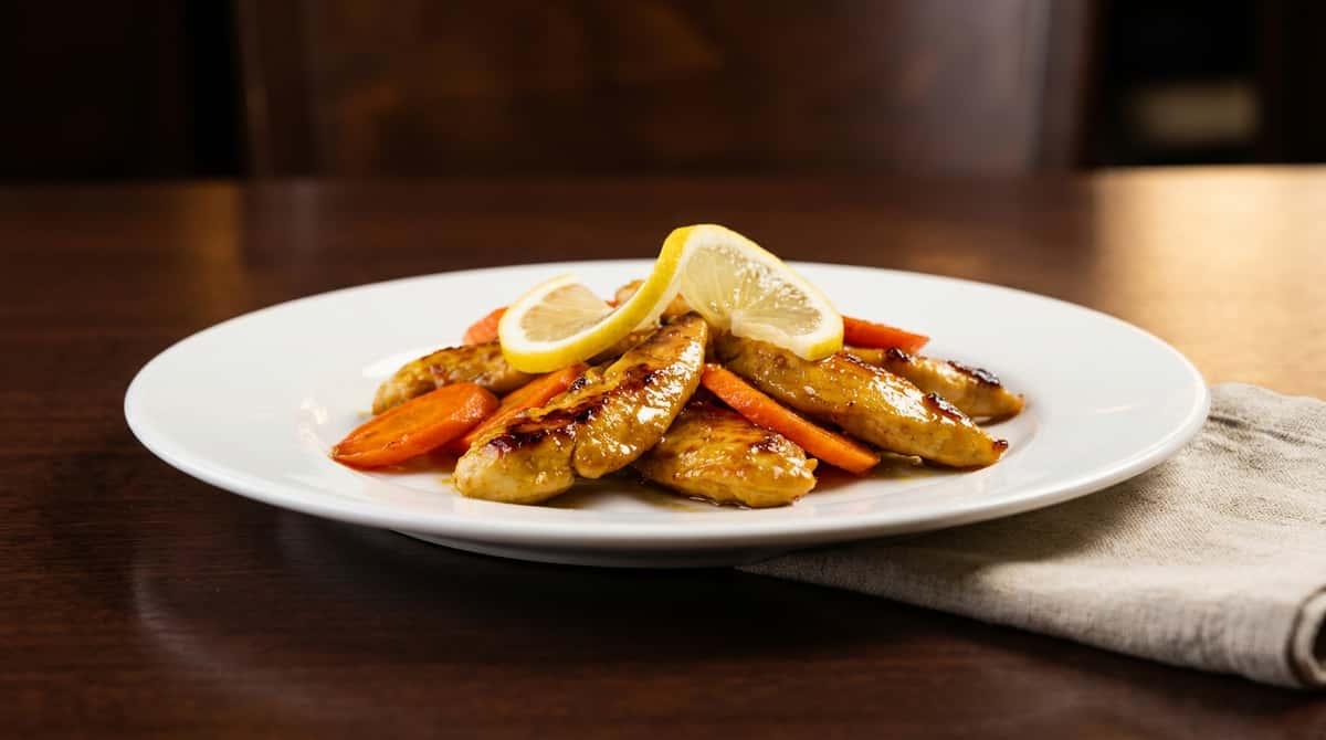 鶏ささみとにんじんのカレー風味さっぱり焼き（完成イメージ）