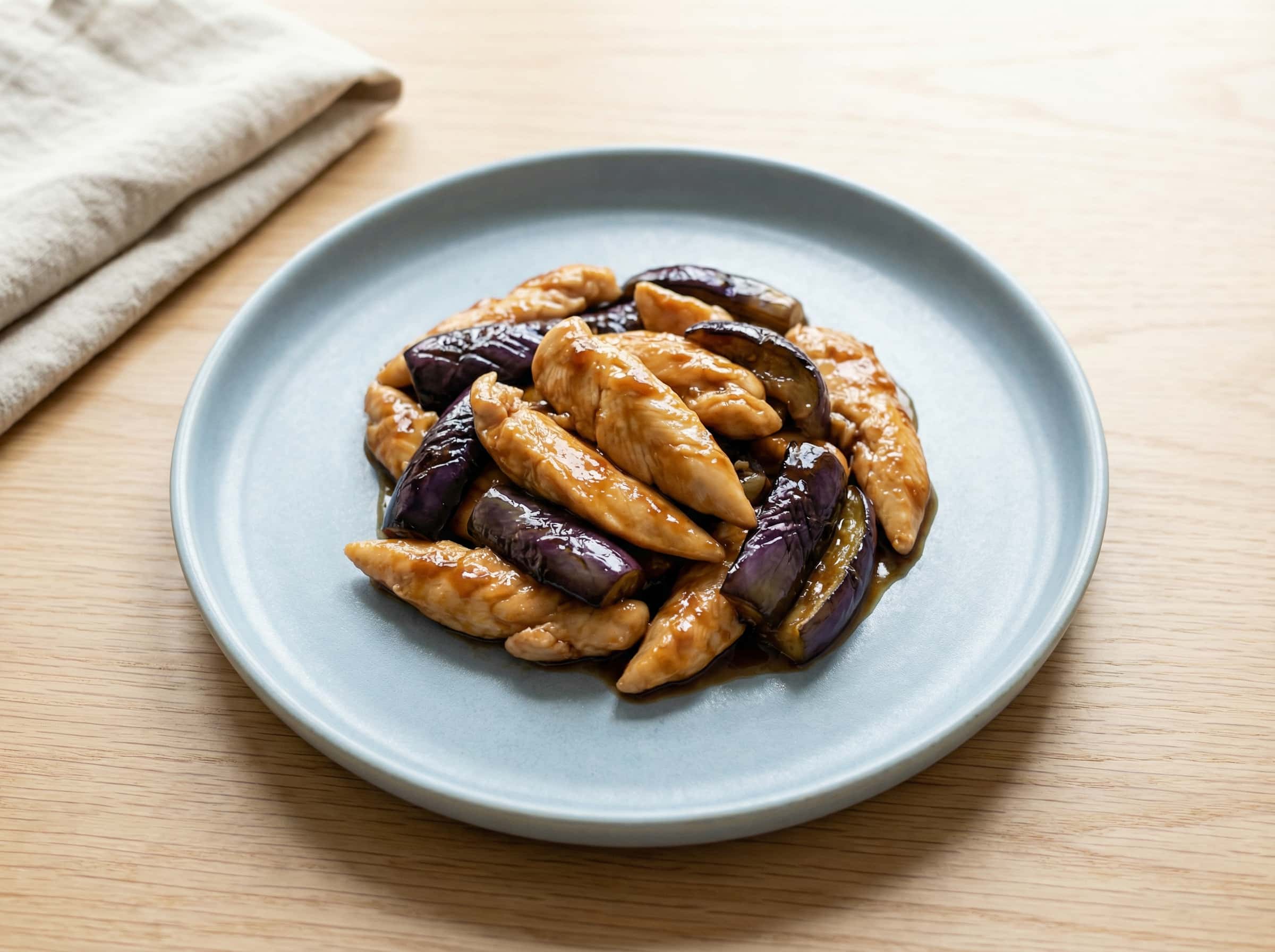 鶏ささみとなすのオイスターソース漬け（糖質オフ）