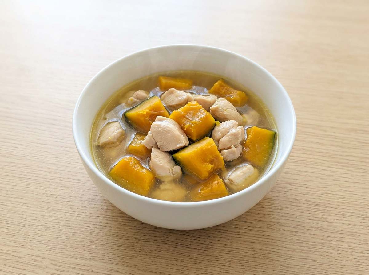 鶏ささみとかぼちゃの鶏ガラスープ煮