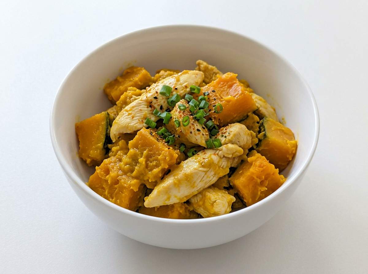 鶏ささみとかぼちゃのカレー和え