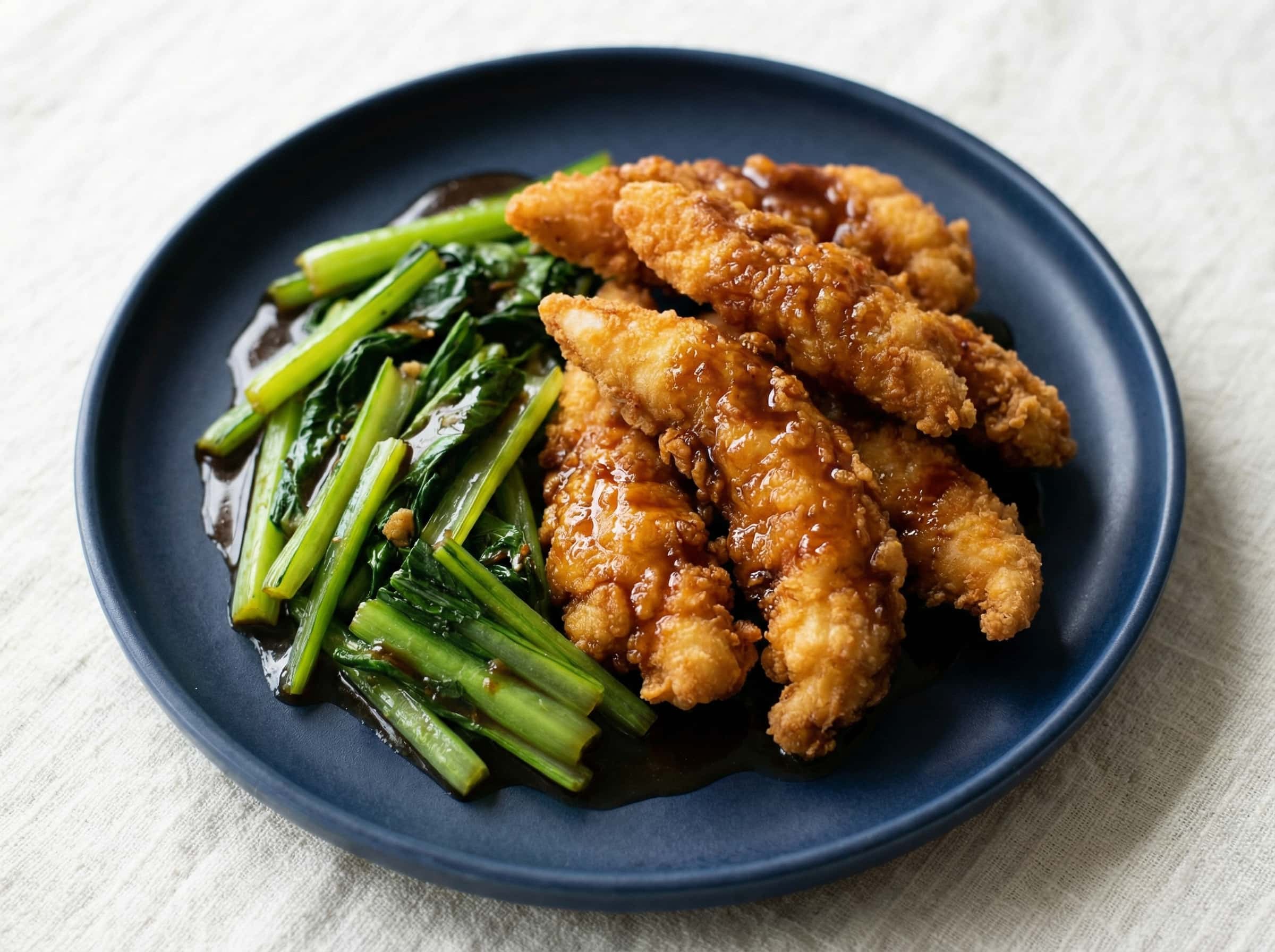 鶏ささみの小松菜巻き焼肉タレから揚げ