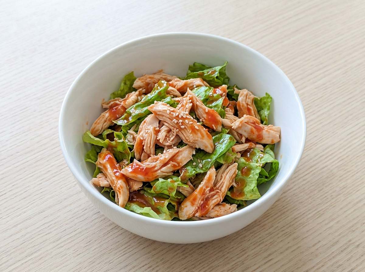 鶏ささみとレタスのケチャップ和え