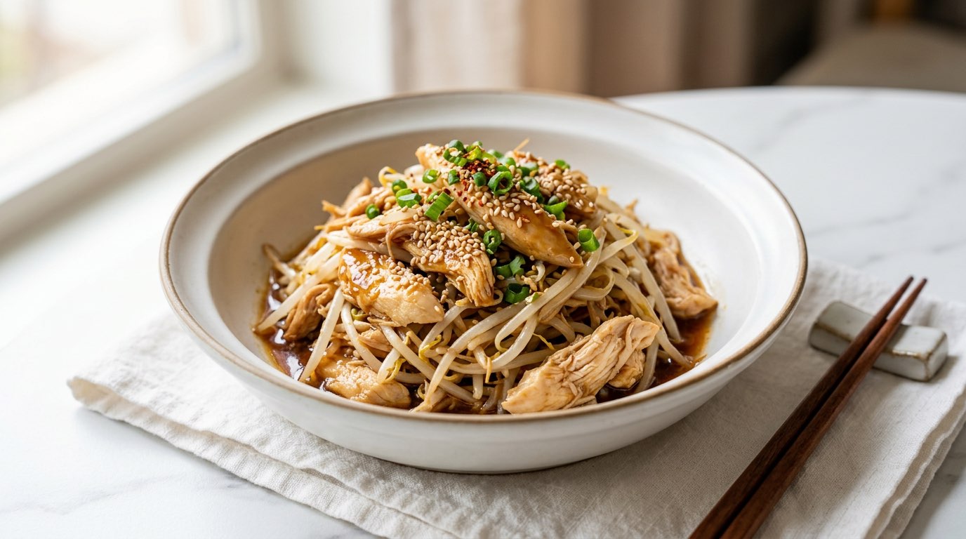 ささみともやしの焼肉タレ和え