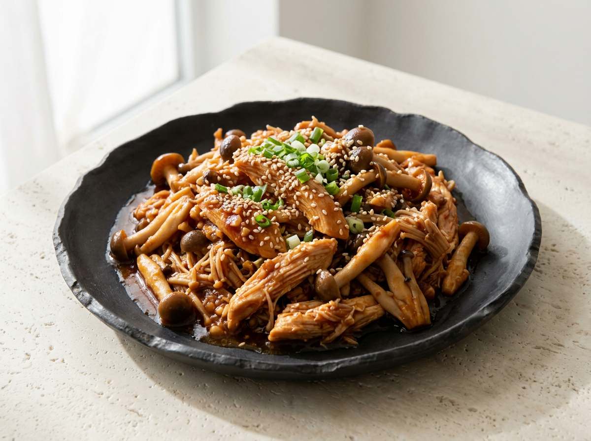 鶏ささみときのこのケチャップ漬け