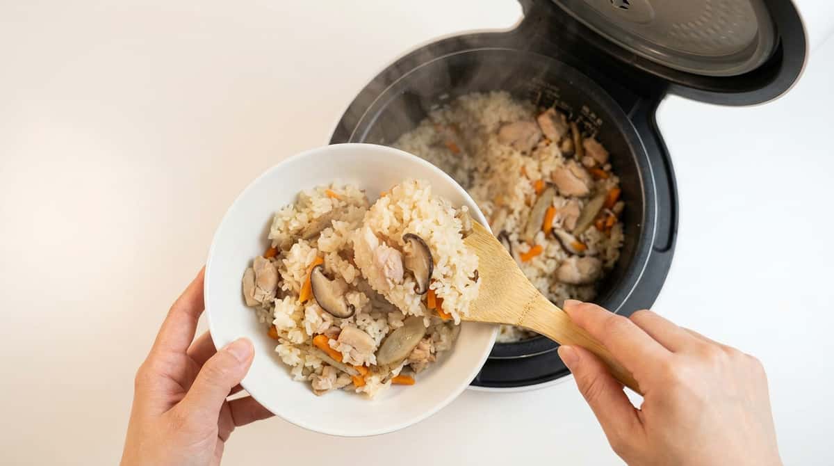 鶏ささみときのこの塩こしょう炊き込みご飯（完成イメージ）
