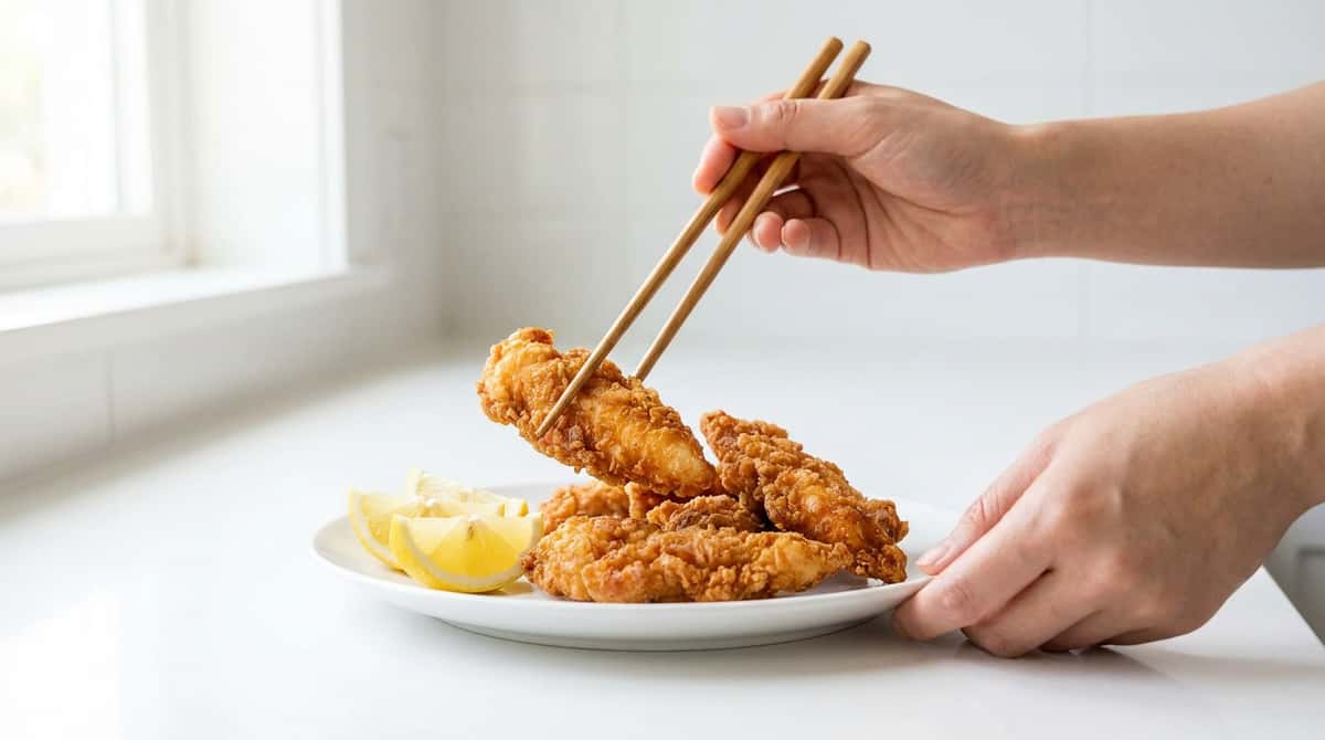 鶏ささみと長ねぎの節約鶏ガラから揚げ（完成イメージ）