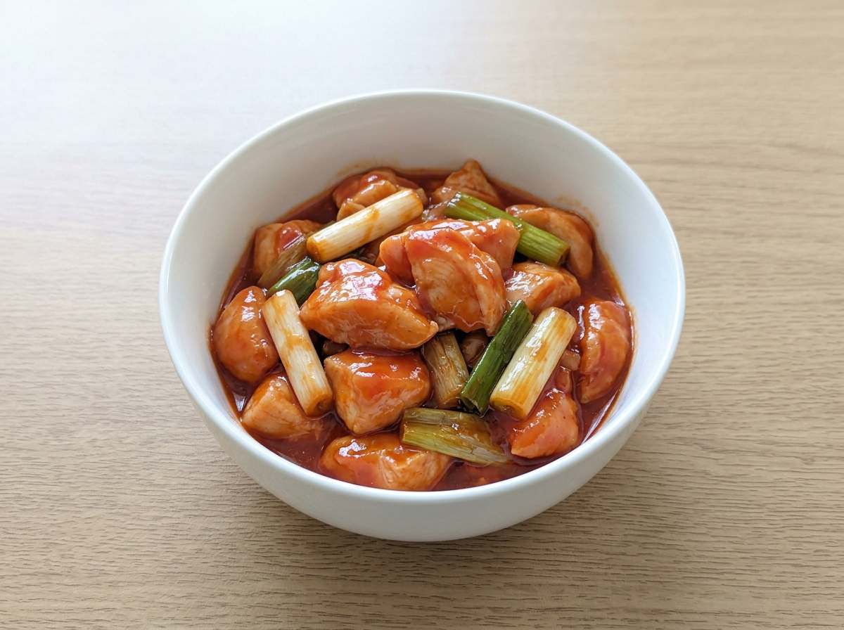 鶏ささみと長ねぎのケチャップ漬け