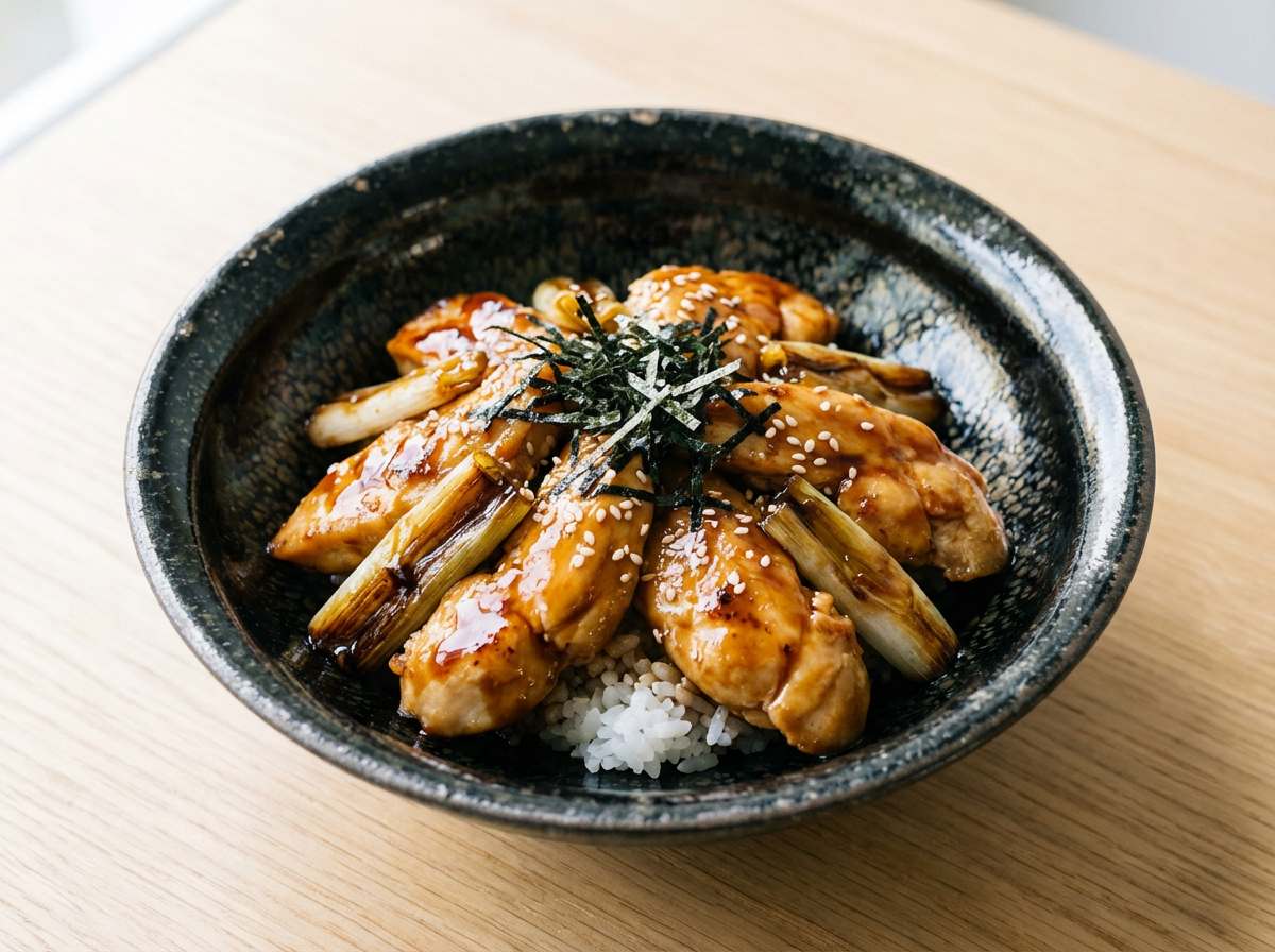 鶏ささみと長ねぎのオイスター糖質オフ丼