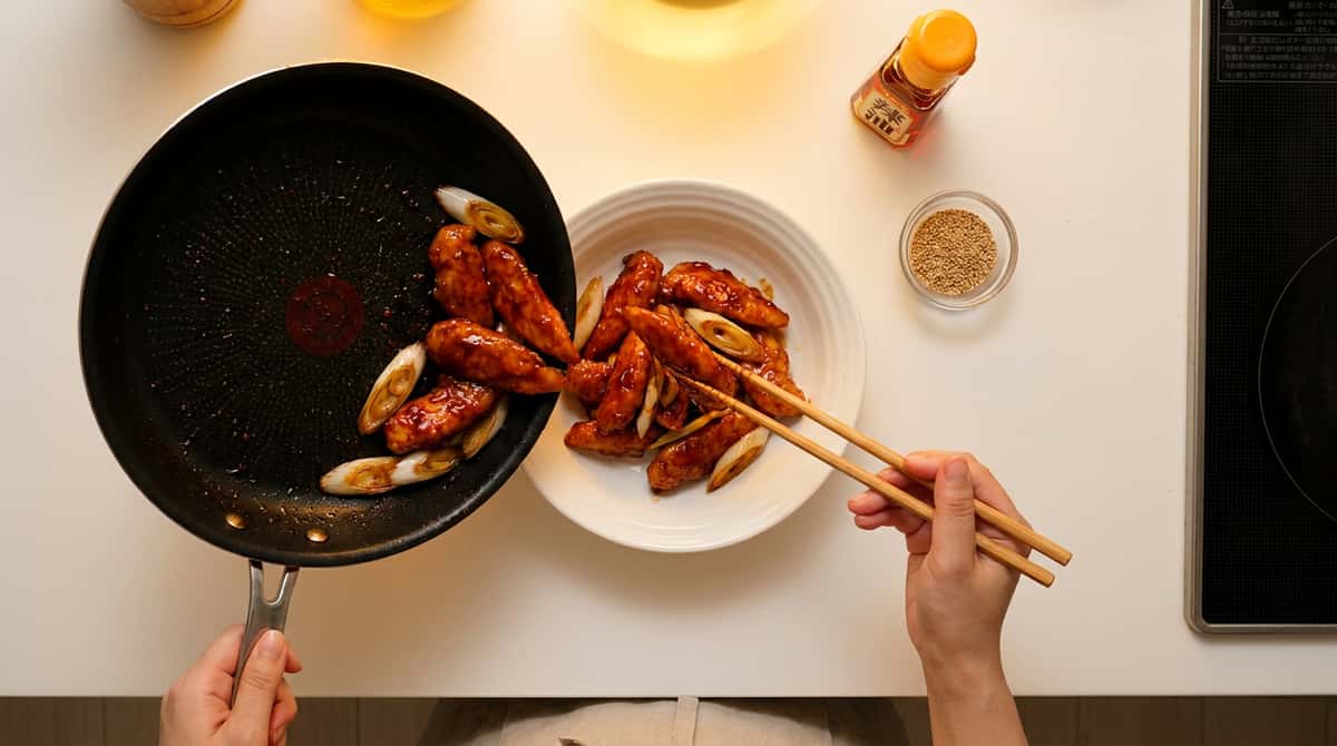 鶏ささみと長ねぎのピリ辛ごま油煮（完成イメージ）