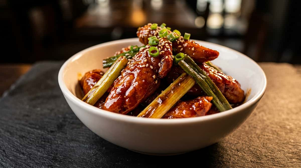 鶏ささみと長ねぎのピリ辛ごま油煮（完成イメージ）
