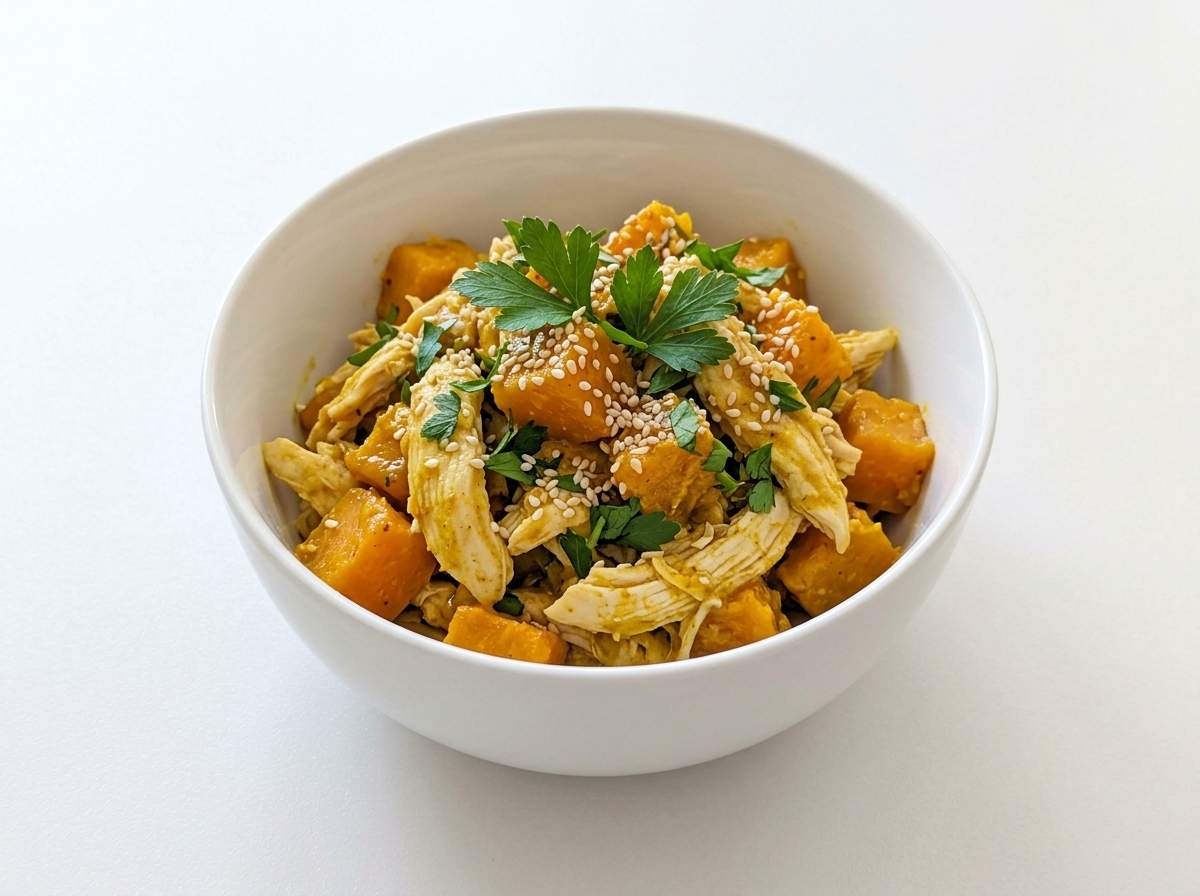 ささみとかぼちゃのカレー和え