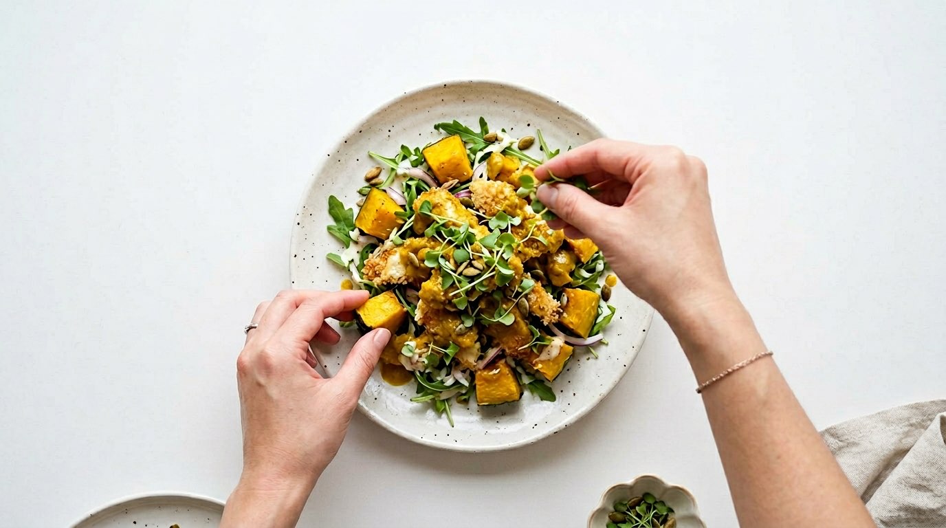 ささみとかぼちゃのカレー和え（完成イメージ）