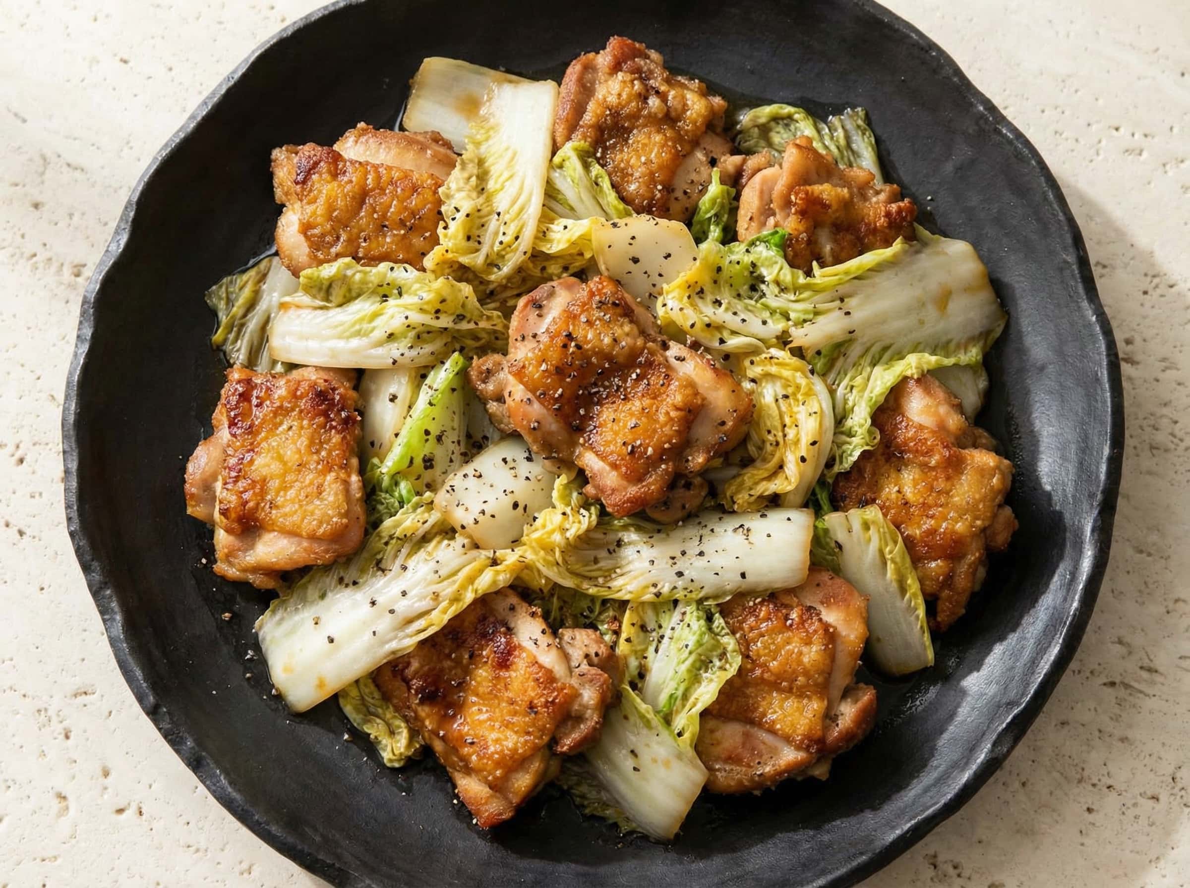 鶏もも肉と白菜のめんつゆ漬けサク揚げ