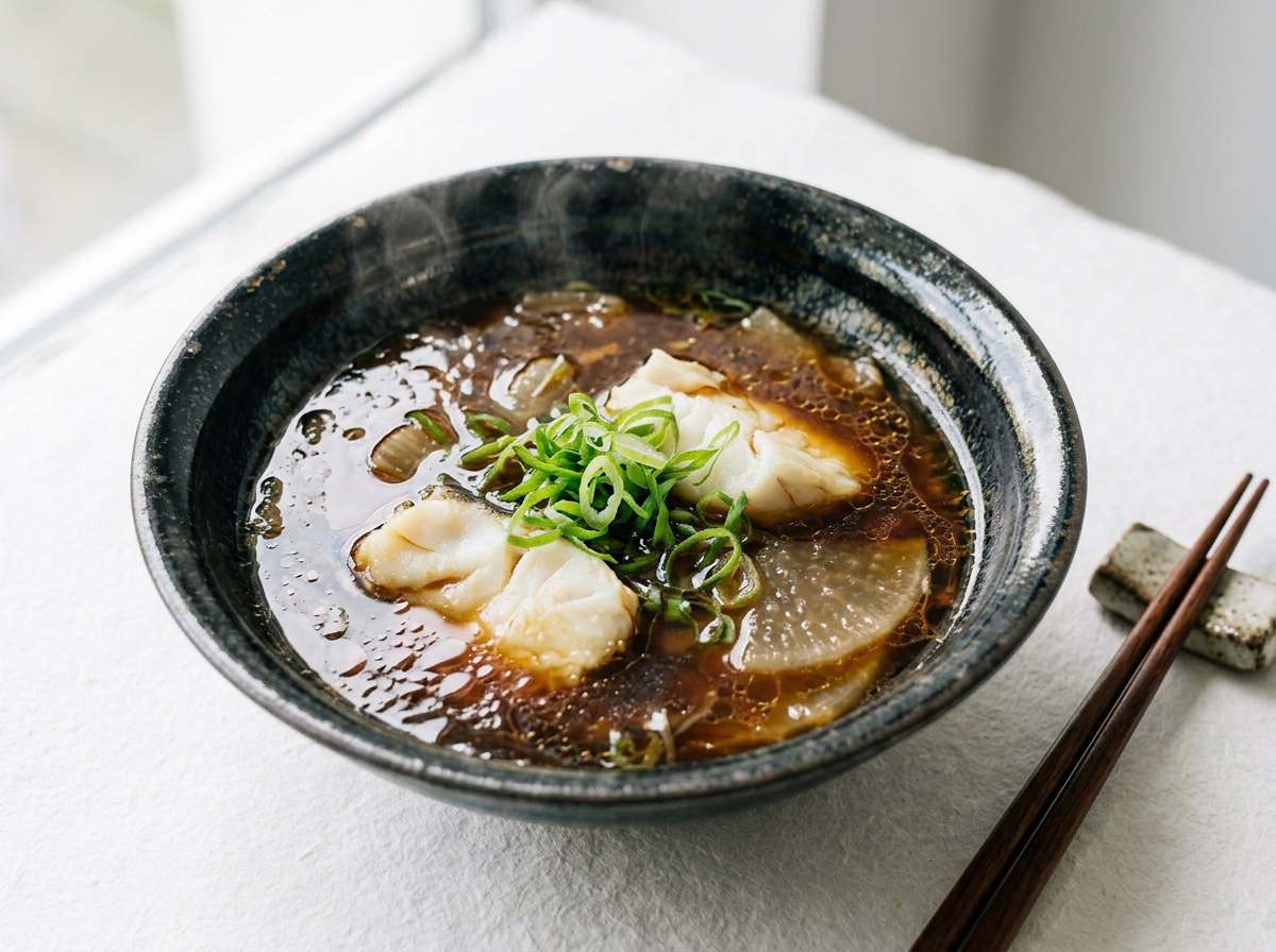 タラと大根の焼肉タレスープ