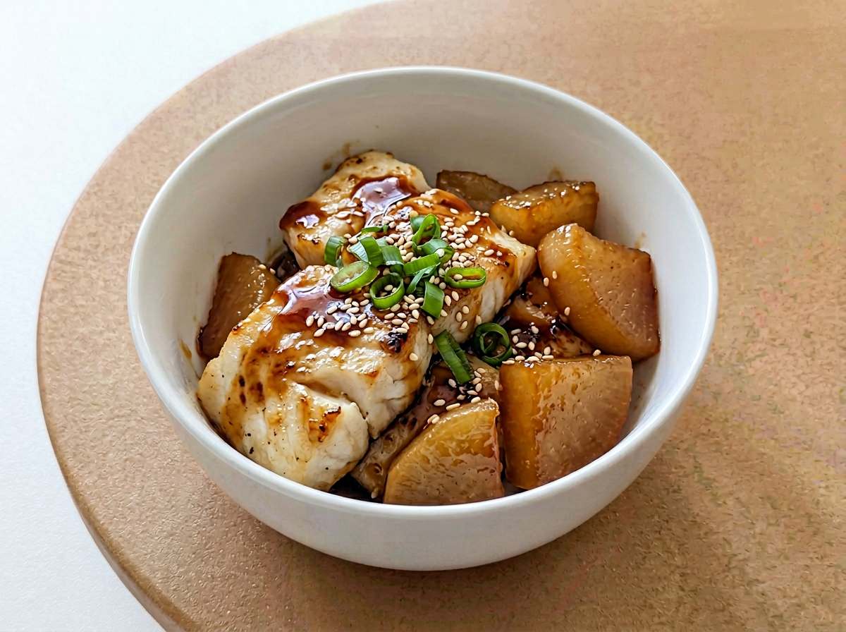 タラと大根の焼肉だれ焼き