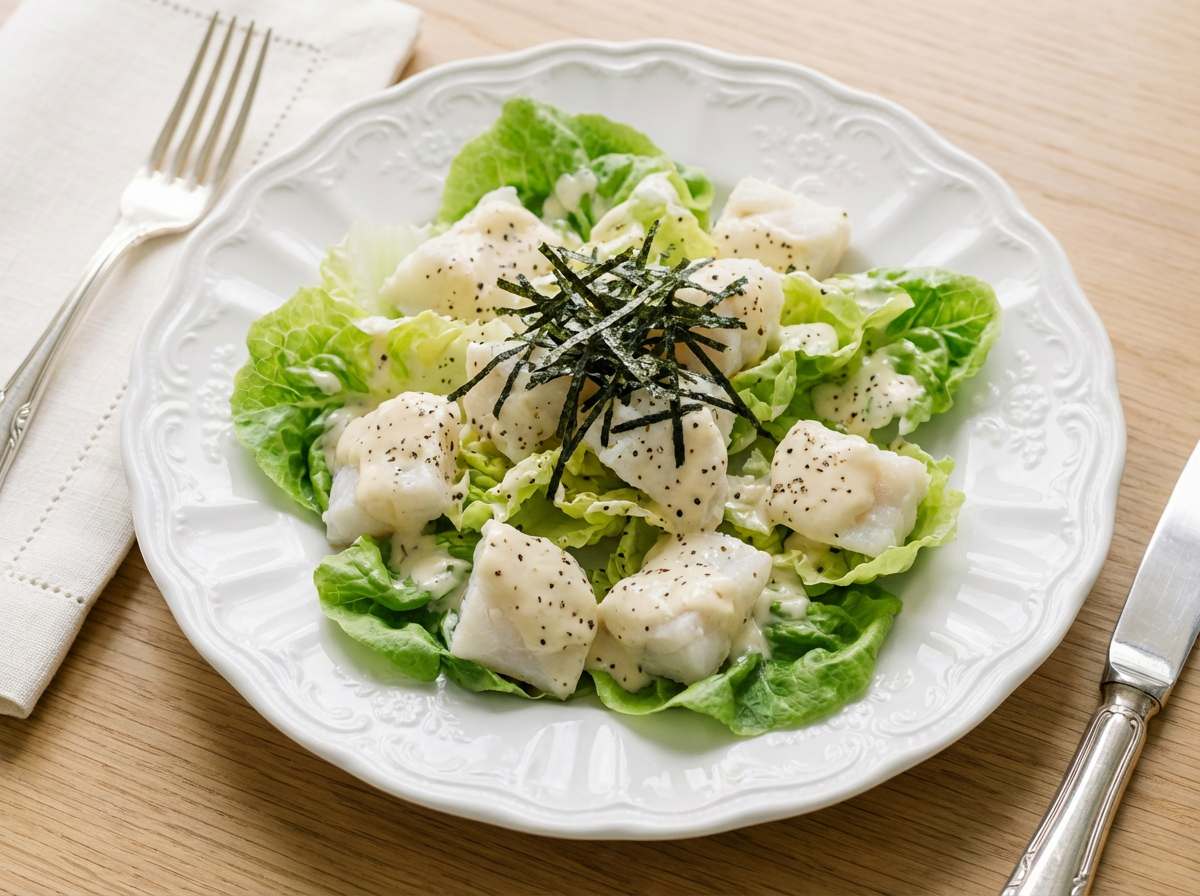 タラとレタスのさっぱりマヨ漬け