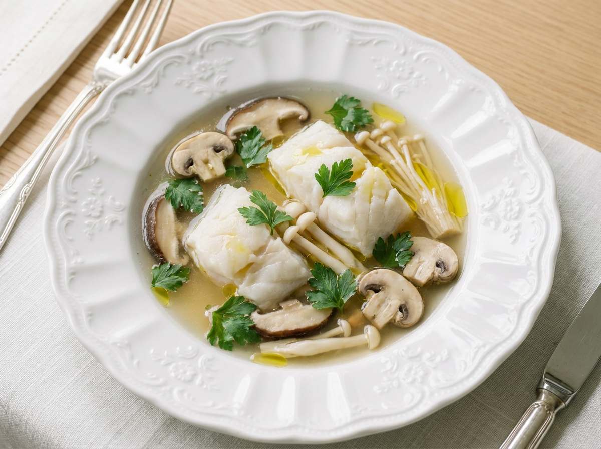 タラときのこのコンソメおつまみスープ