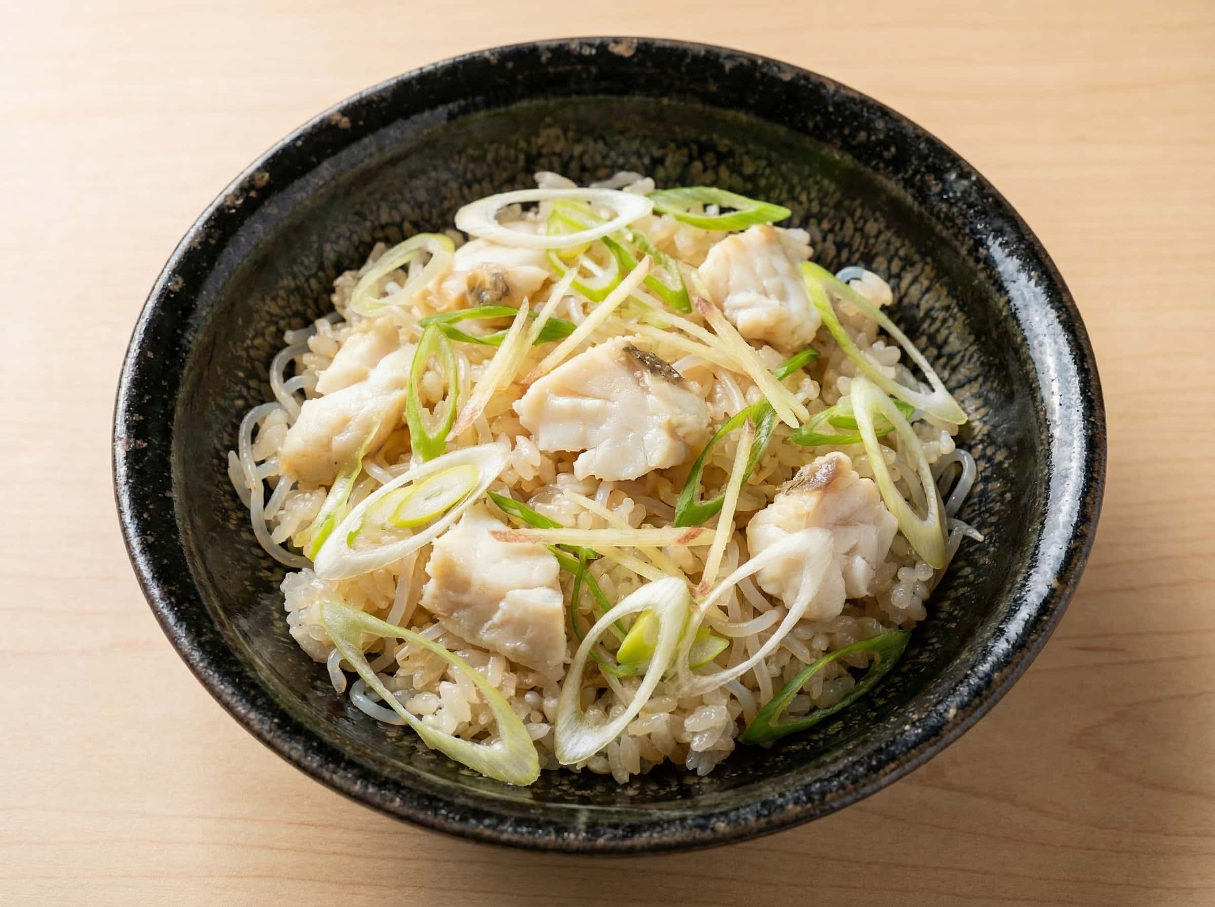 タラと長ねぎの甘酢炊き込みご飯（糖質オフ）