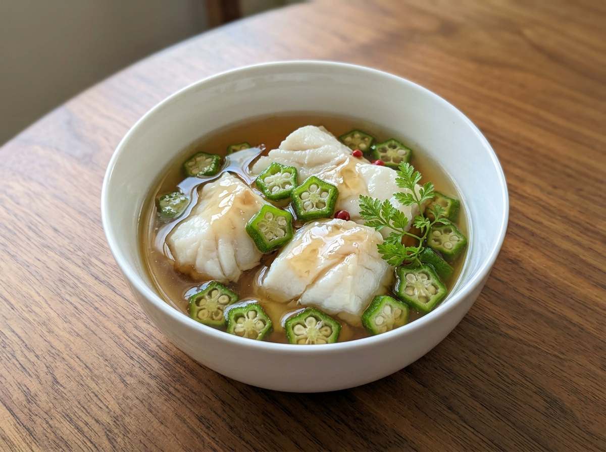 タラとオクラのコンソメ漬け