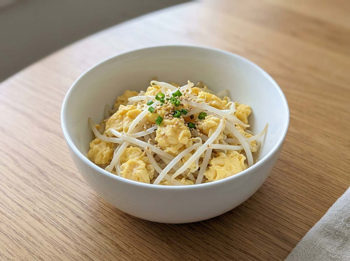 卵ともやしのさっぱり味噌和え