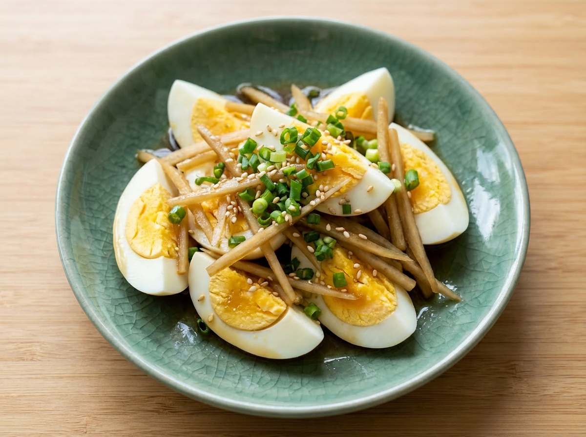 卵とごぼうのさっぱりポン酢漬け