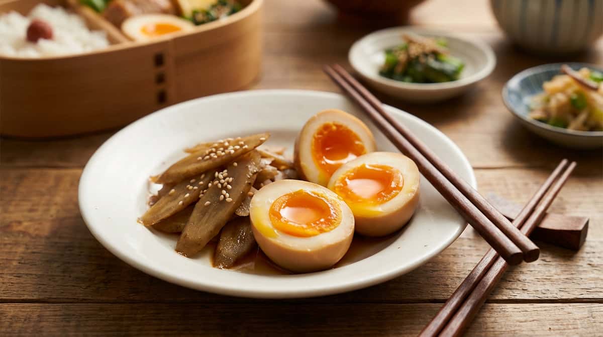 卵とごぼうのさっぱりポン酢漬け（完成イメージ）
