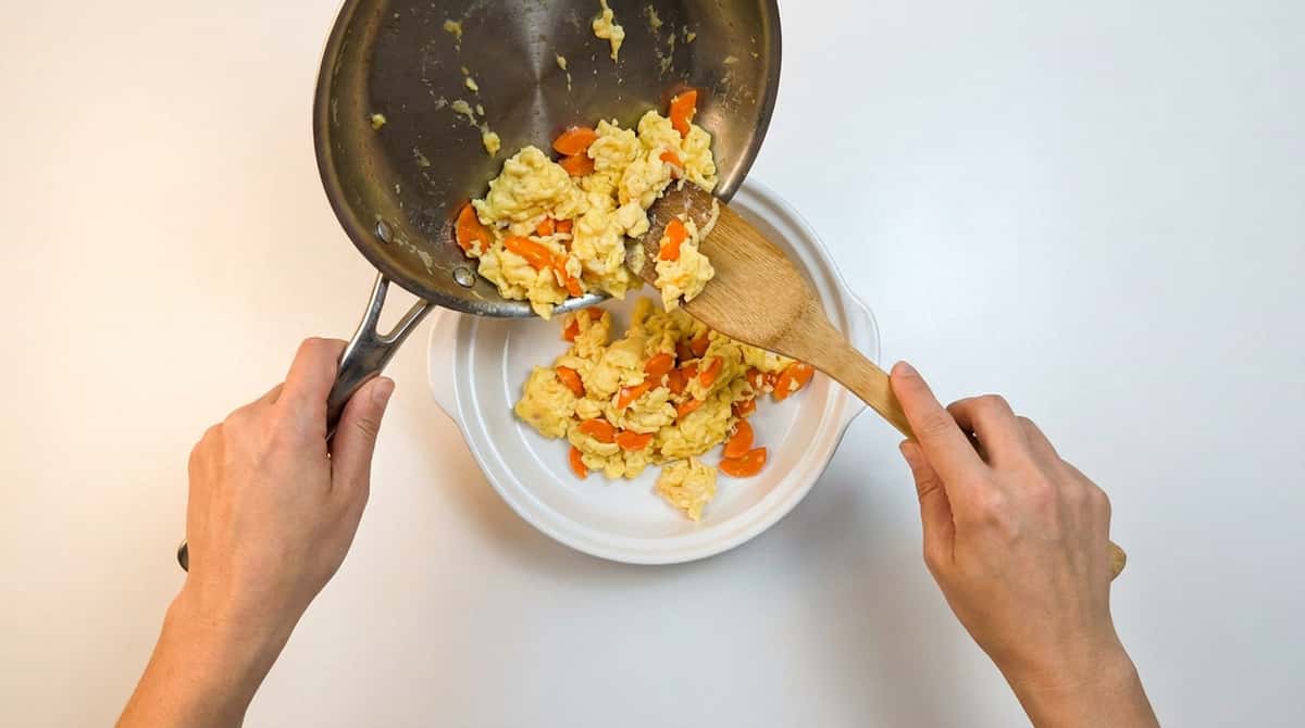 卵とにんじんの鶏がら炒め（作り置き）（完成イメージ）