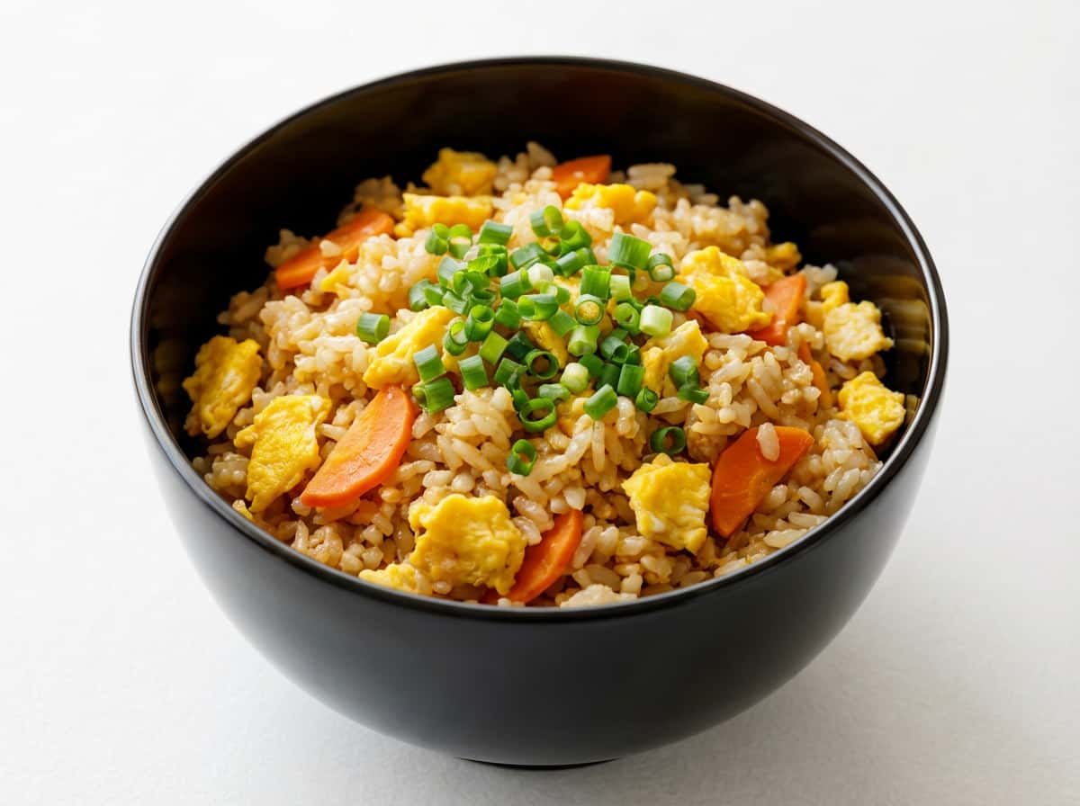 卵とにんじんの味噌炊き込みご飯