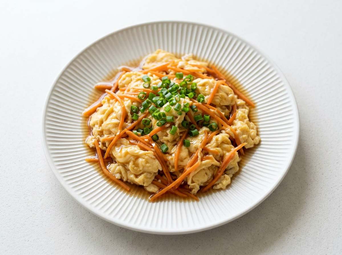 卵とにんじんのポン酢焼き