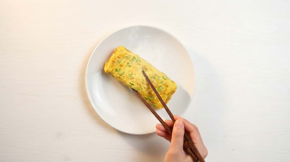 セロリと卵の鶏ガラ風厚焼き（作り置き）（完成イメージ）