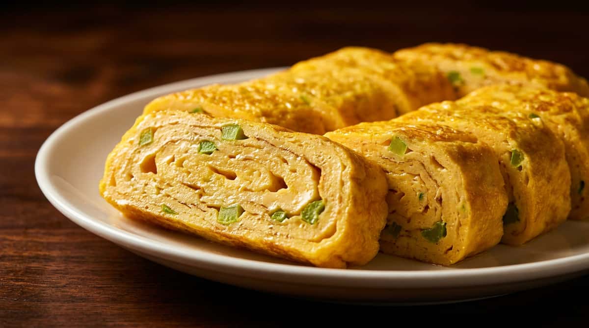 セロリと卵の鶏ガラ風厚焼き（作り置き）（完成イメージ）