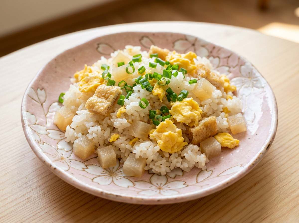 卵と大根のコンソメ炊き込みご飯