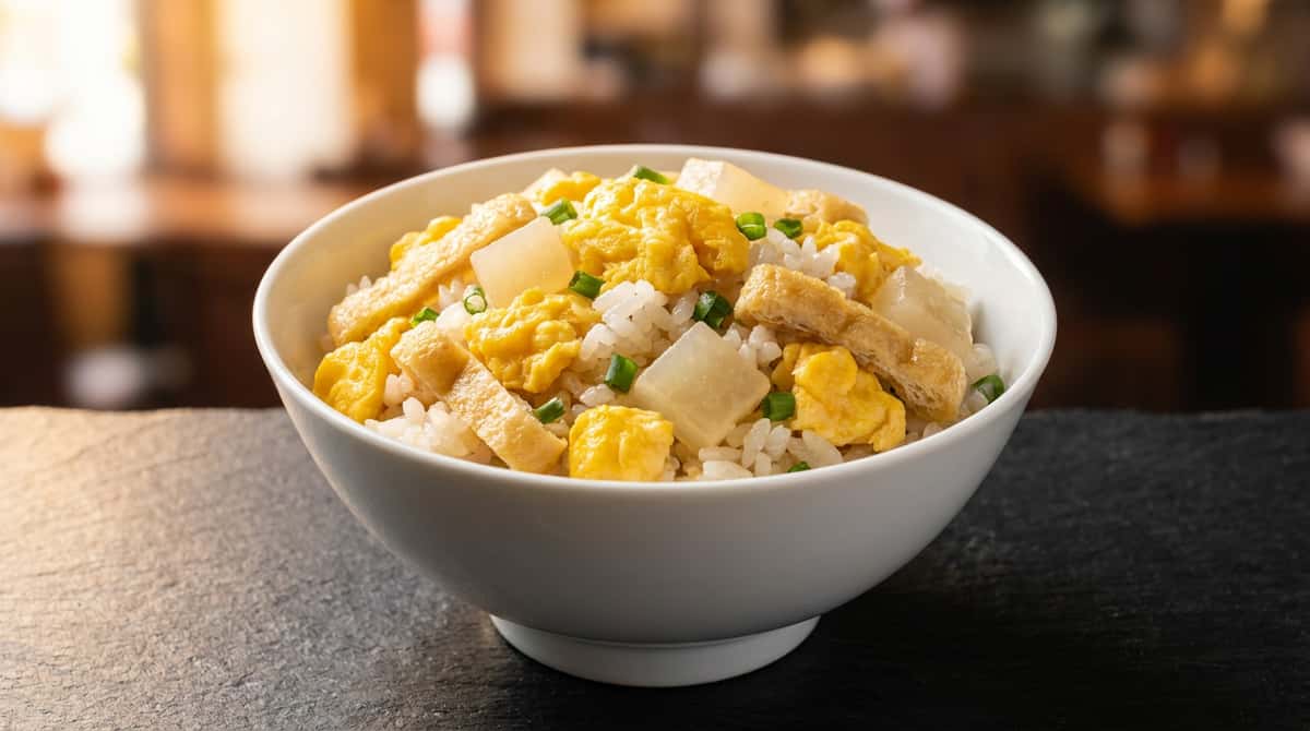 卵と大根のコンソメ炊き込みご飯（完成イメージ）