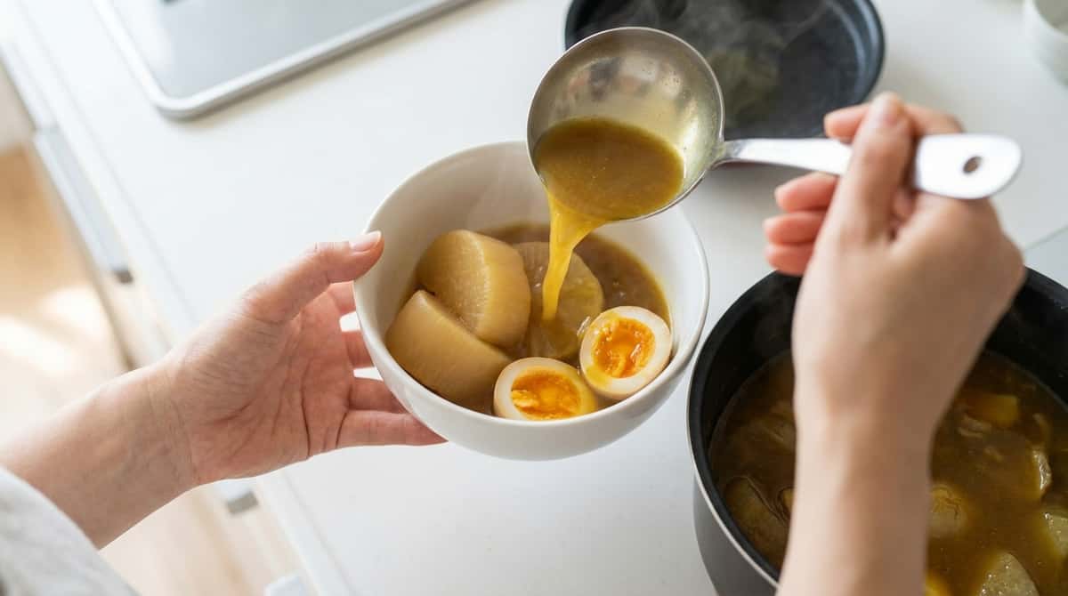 卵と大根のカレー煮おつまみ（完成イメージ）