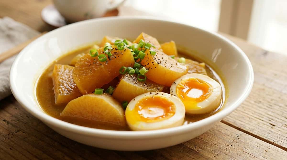卵と大根のカレー煮おつまみ（完成イメージ）
