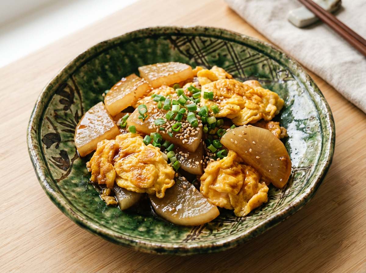 卵と大根のオイスターソース香ばし焼き