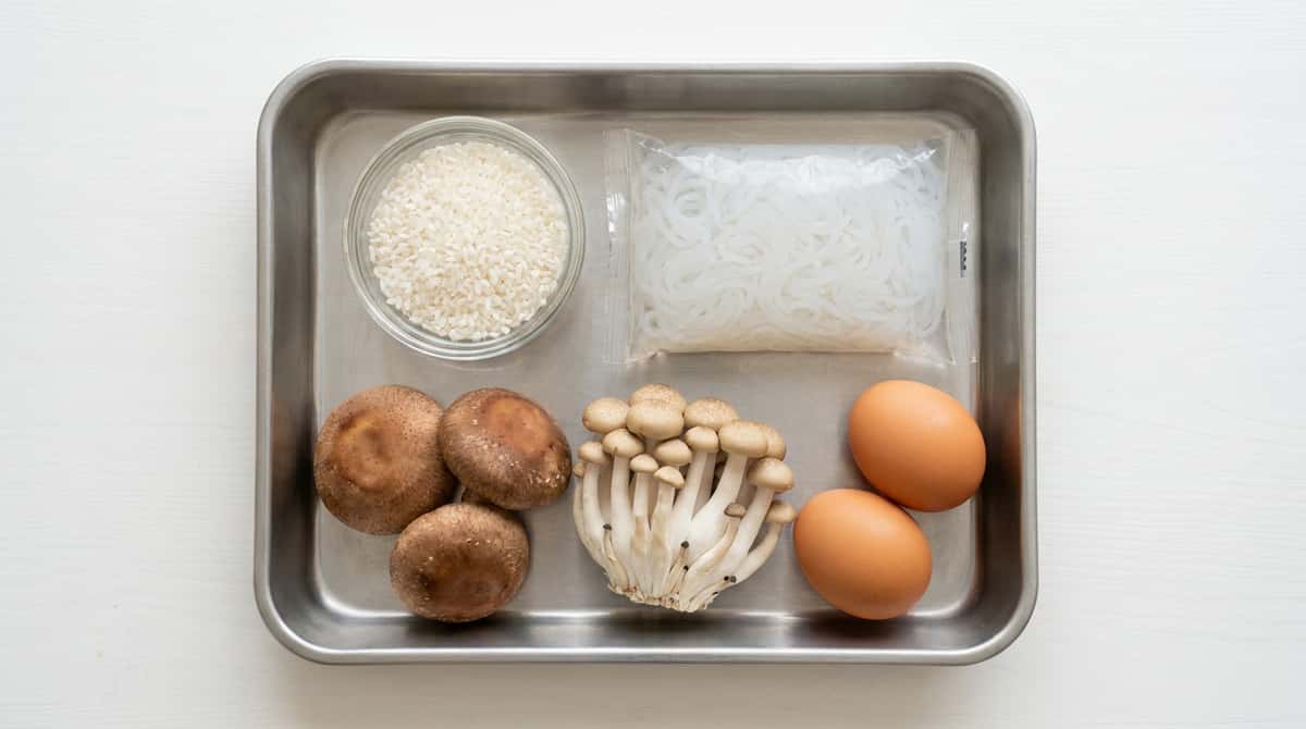 卵ときのこのカレー炊き込みご飯（糖質オフ）（材料）