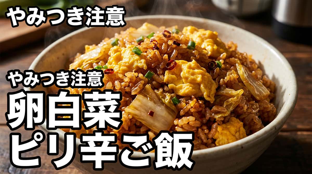 卵と白菜のピリ辛オイスターソース炊き込みご飯
