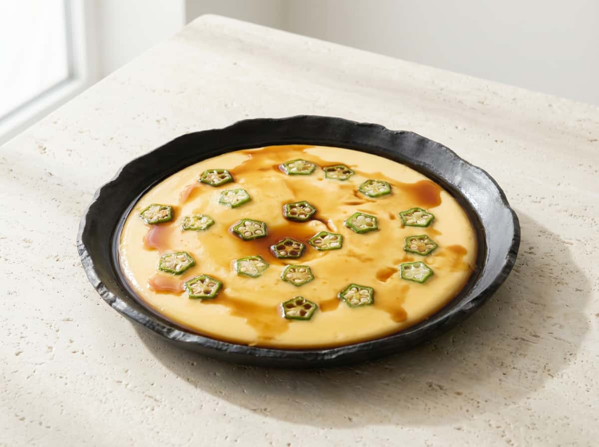 卵とオクラの醤油レンジ蒸し（作り置き）