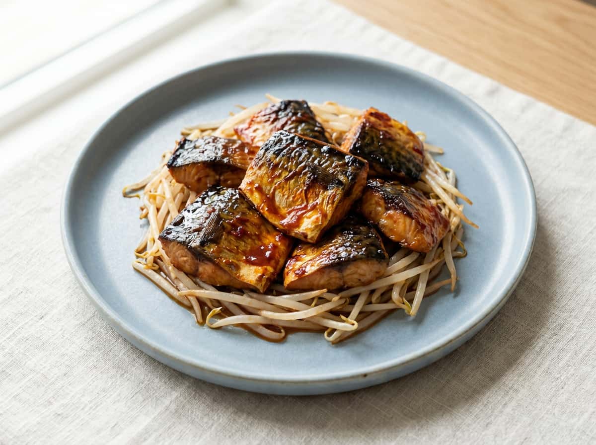 サバともやしのケチャップ漬け