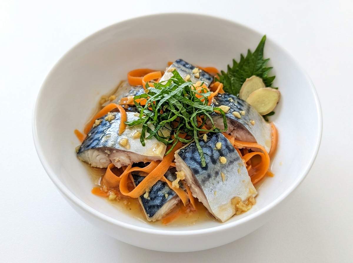 レンジで簡単！サバとにんじんのさっぱり醤油蒸し