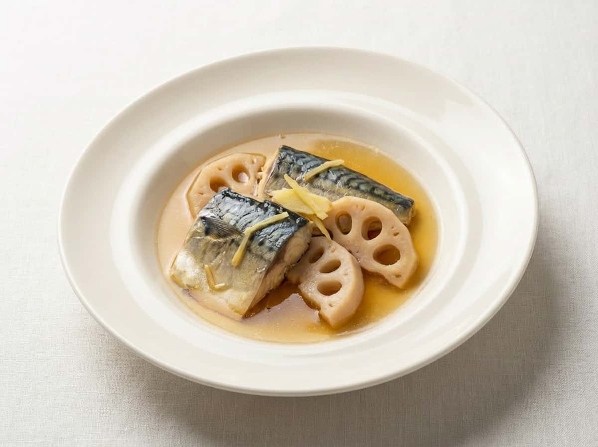 サバとれんこんの白だし煮（作り置き）