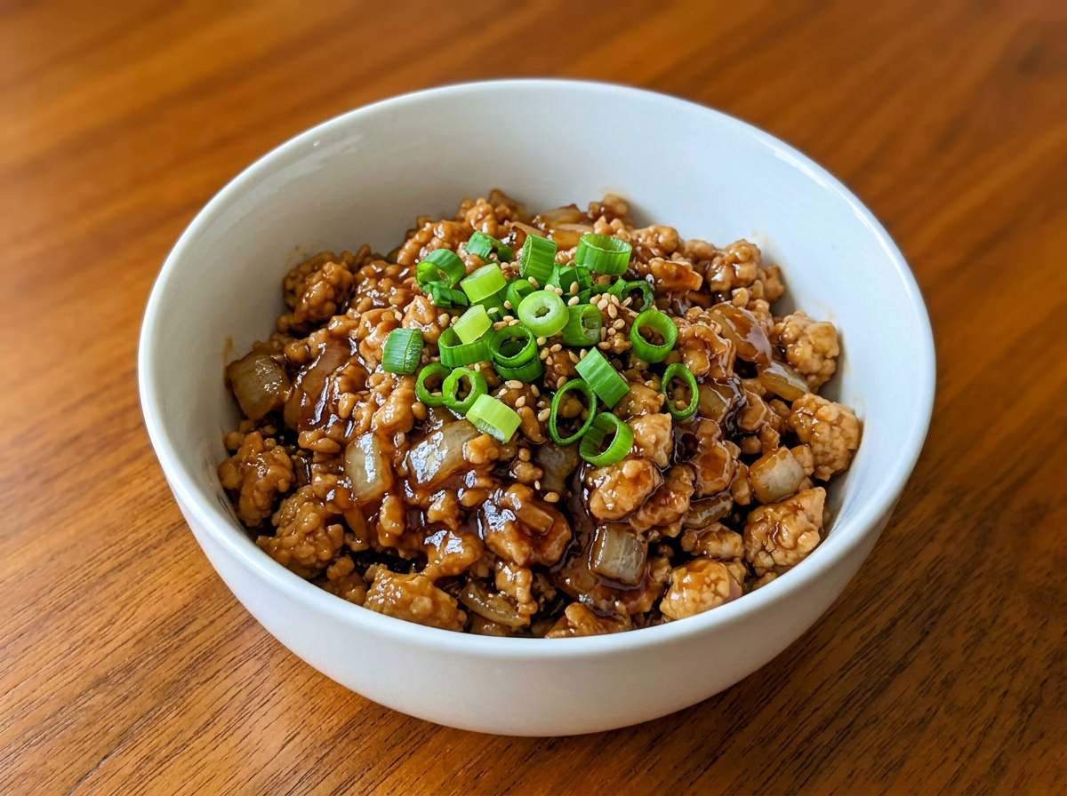 合いびき肉と玉ねぎのオイスターソース焼き