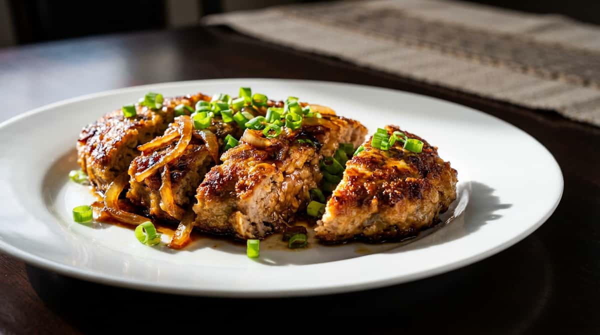 合いびき肉と玉ねぎのオイスターソース焼き（完成イメージ）