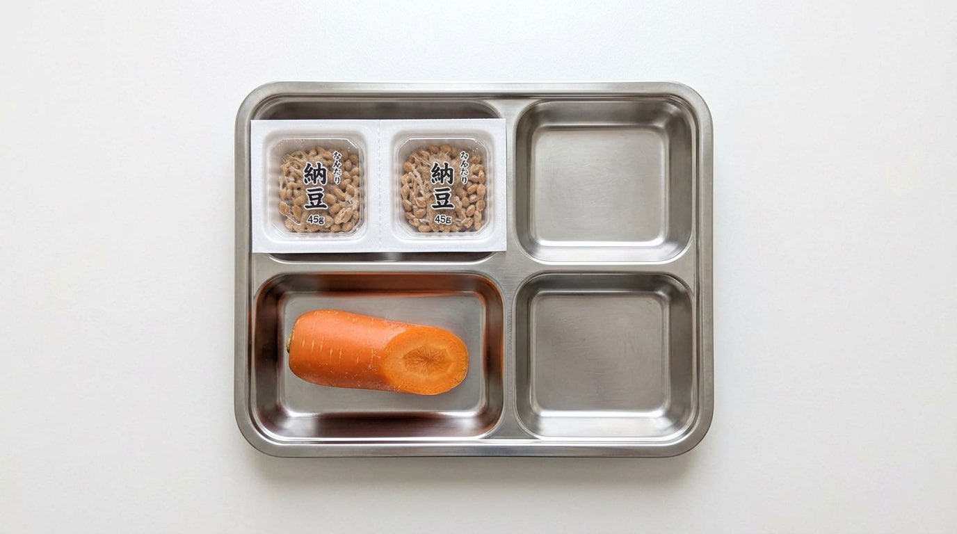 納豆とにんじんのオイスターソース焼き（材料）