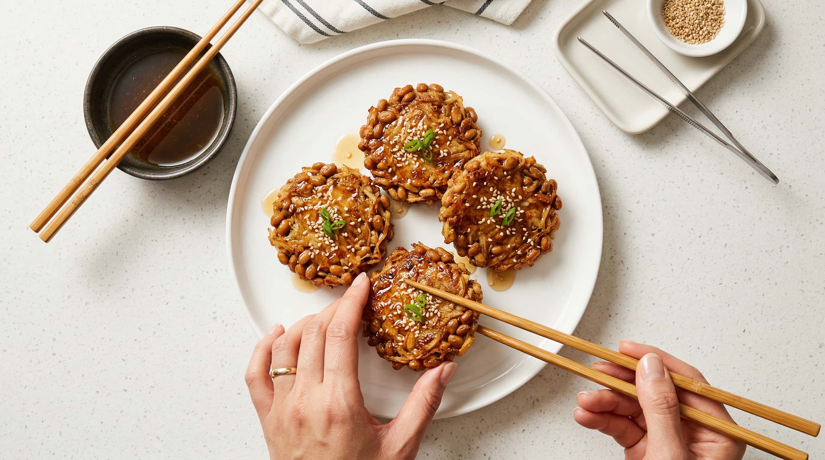 納豆と大根の甘酢揚げ（完成イメージ）